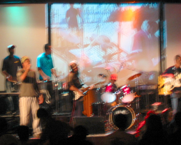 band with projections